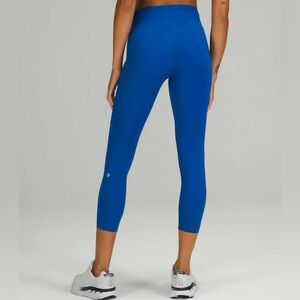 Lululemon Fast and Free Cropped Blue Leggings